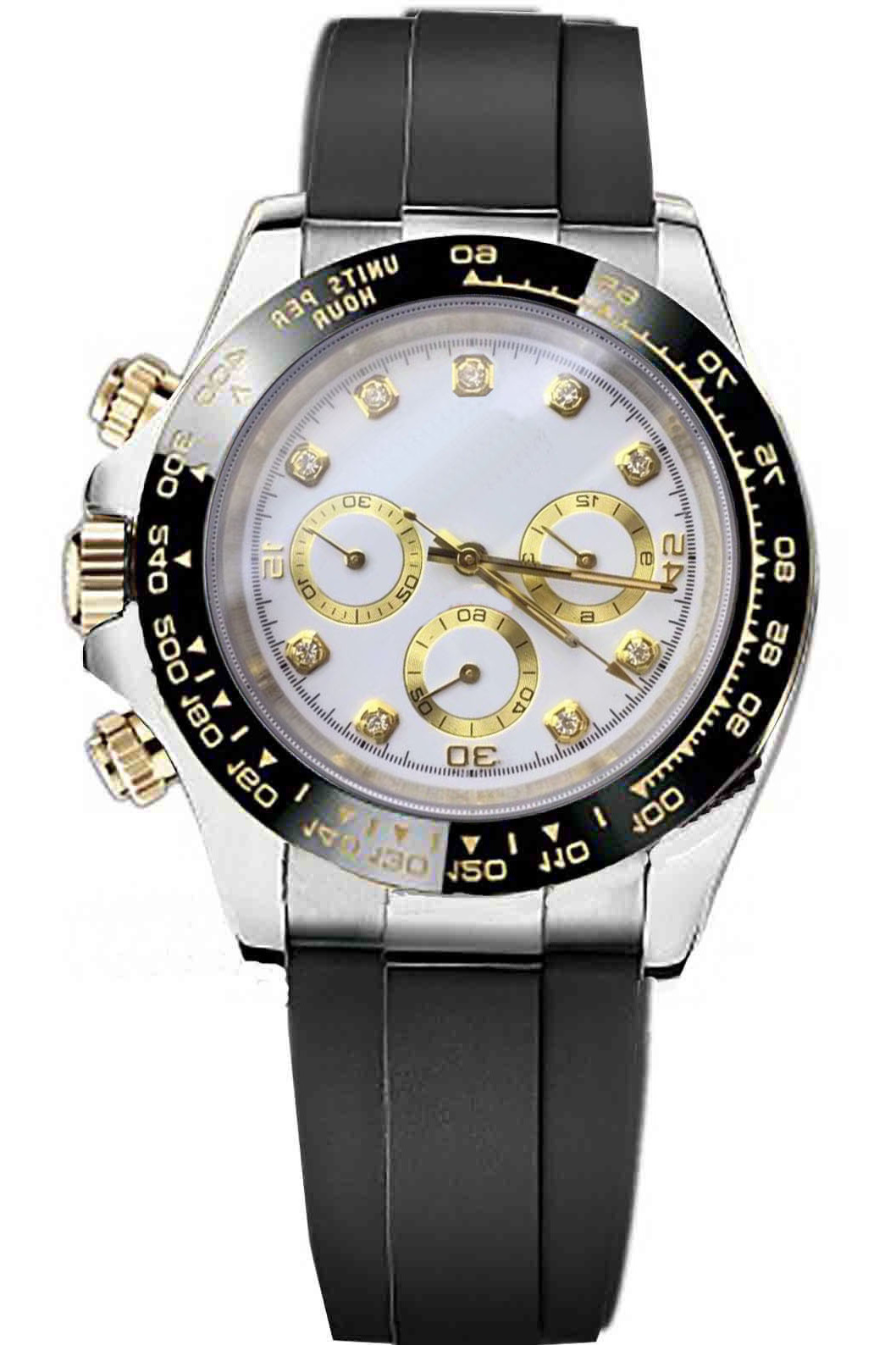 

Luxury designer fully automatic mechanical watch rubber watchband size 40mm sapphire glass waterproof function Christmas gift free delivery