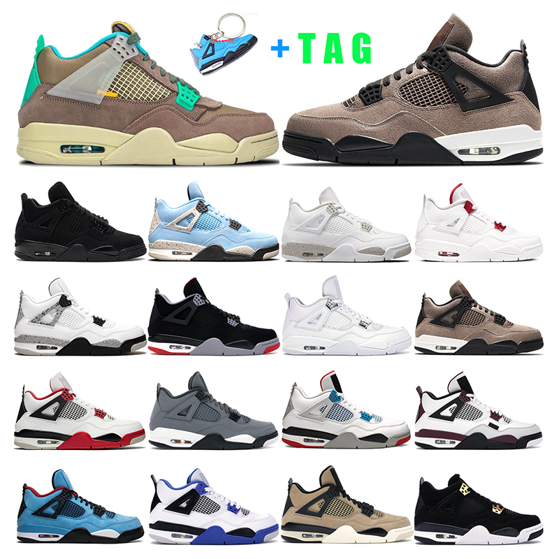 

mens basketball shoes 4s 4 Desert Moss Taupe Haze women university bule White Oreo black cat Royalty sports sneaker trainer