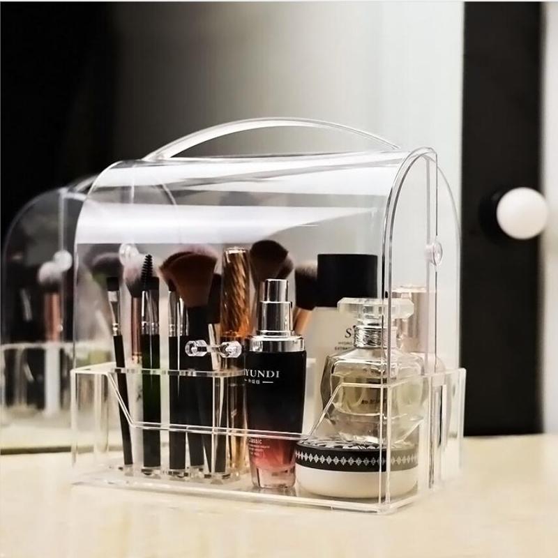 

Storage Boxes & Bins High-quality Makeup Organizers Box Cosmetic Jewelry Display Case Desktop Make Up Container Organizer