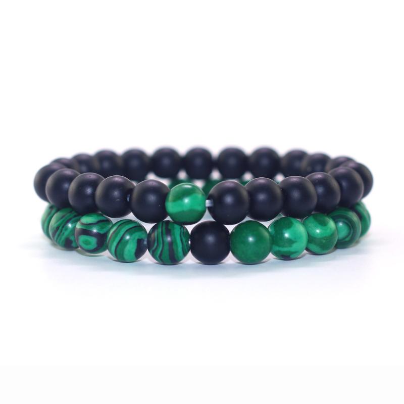 

Beaded, Strands Fashion Trend Men And Women Couple Beaded Bracelet Retro Matte Combination Pulsera Del Grano De Las Mujeres