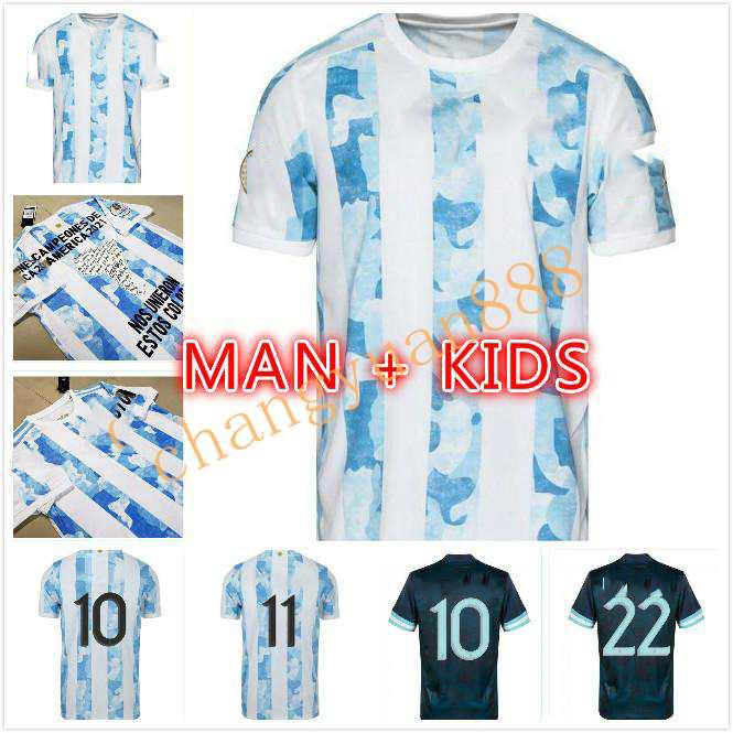 

21 22 Argentina soccer jerseys national team uniforms fans football jersey club de Argentine 2022, Black;yellow