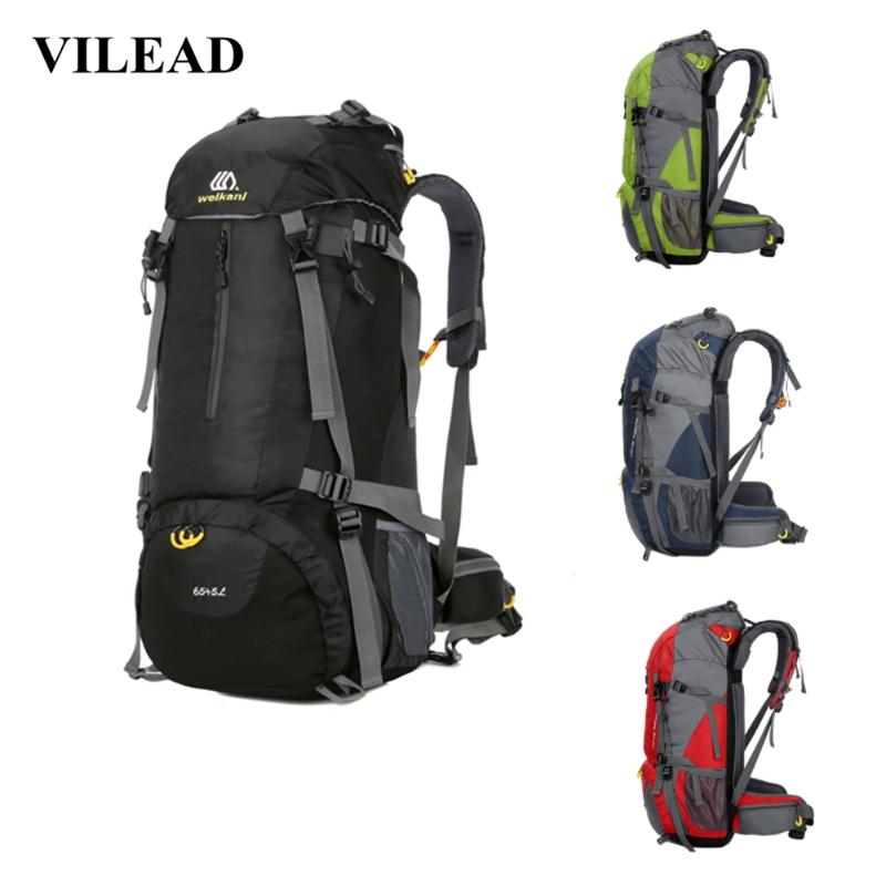 

Vilead 40L 65L Large Capacity Waterproof Nylon Camping Travel Bag Breathable Men Women Hiking Backpack Solid Outdoor Sports Bags