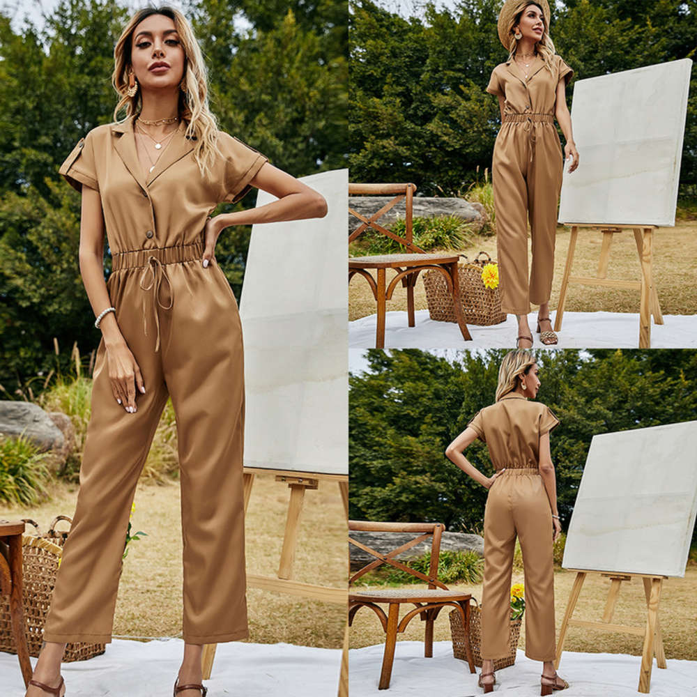 

2021 spring and summer new women's wear high waist wide leg drop sense of fashion temperament jumpsuit, Black;white