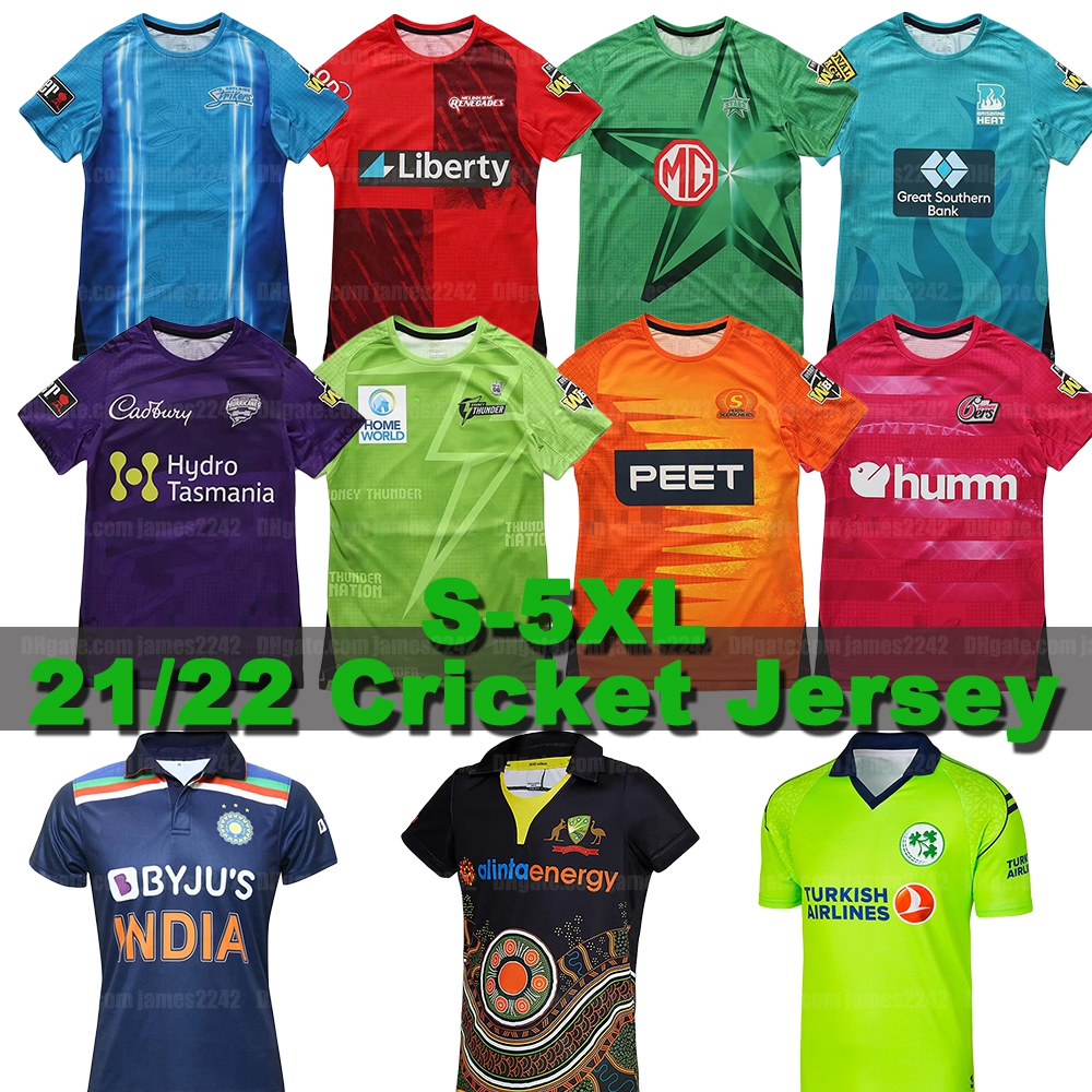 

21/22 Cricket Jersey shirts rugby jerseys IRELAND INDIA AUSTRALIA MAORI 2021 2022 uniform ZEALAND shirt Men's Size S-5XL Top Quality, As shown