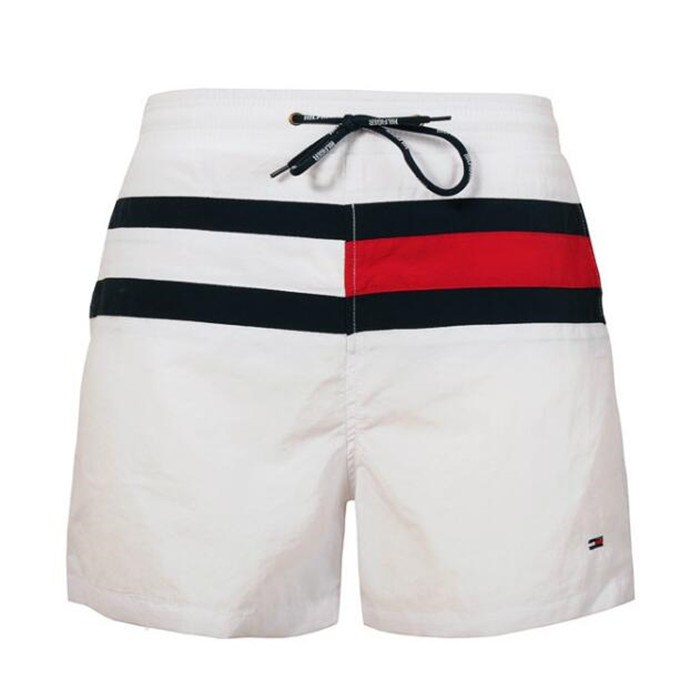 

Fashion Summer Men's Beach Shorts Polo Swim Sport Swimwear Boardshorts Swim Trunks Bermuda Quick Drying Basketball Pants, White