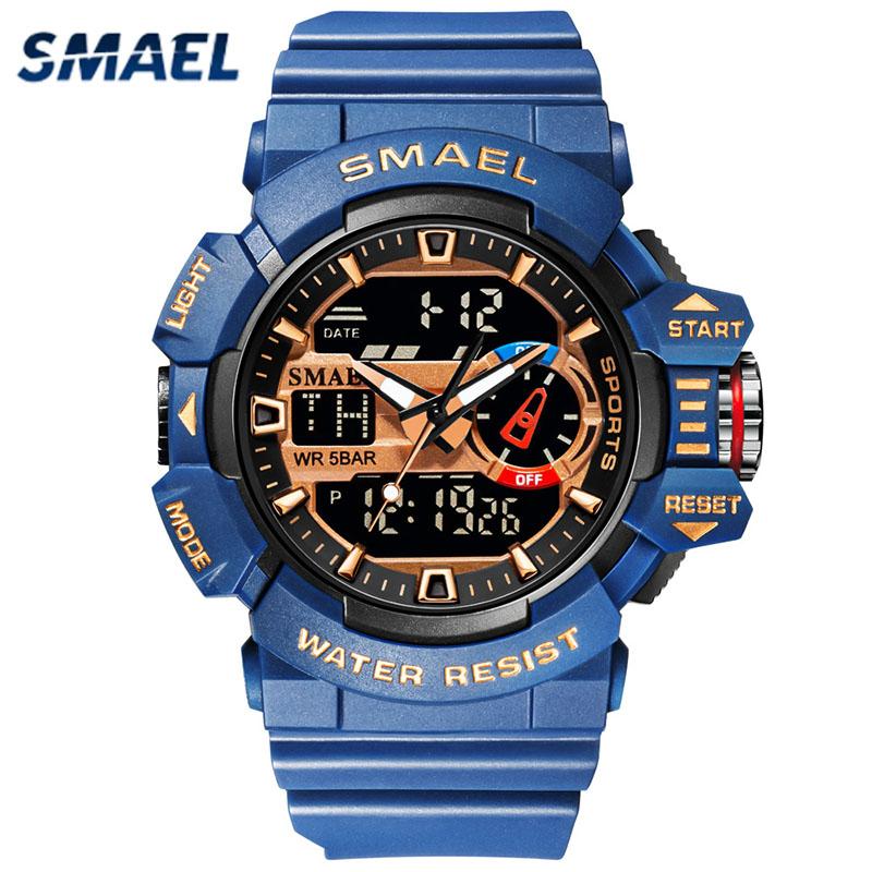 

Brand Sport Watch Men Military Army Digital Clock 5Bar Waterproof Wristwatches Fashion Blue Mens Quartz Watches Erkek Saat, White