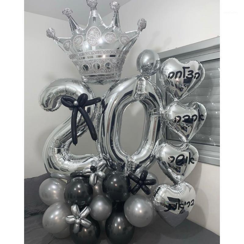 

Party Decoration 1set Rose Gold Kids Birthday Balloon Set Crown Air Baloons 32inch Number For 18 20 30 40 50 Years Old Dec