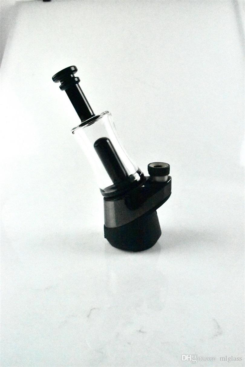 

Black transparent double joint hookah pipe peak accessories