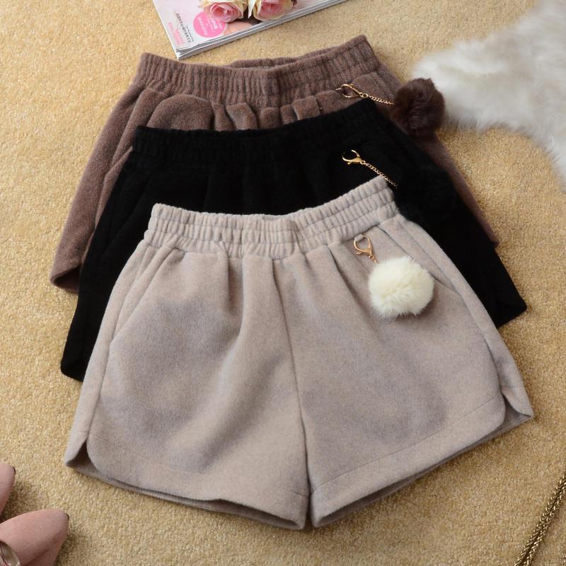 

Women' Shorts Mini Women Clothing Casual Elastic Black Wide Leg Femme Streetwear Loose Fashion High Waist Short Q4329, Light khaki