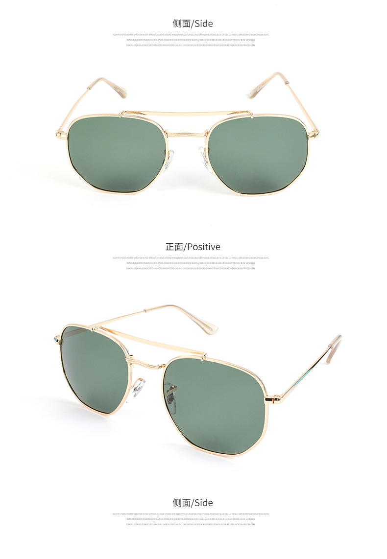 

Classic Retro Model 3648 Sunglasses Metal Frame World War II General Men and Women Polarized Wholesale Boxes