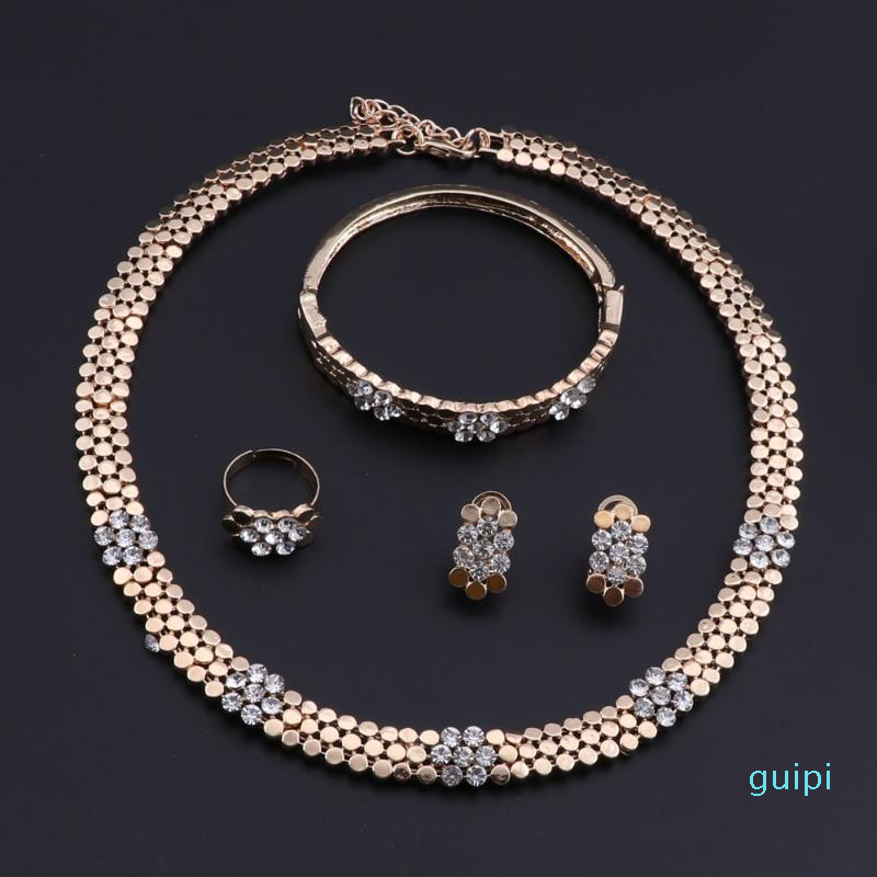 Boucles d'oreilles collier perles africaines ensemble de bijoux ensembles de mariage de luxe pour les mariées femmes bijoux fantaisie déclaration