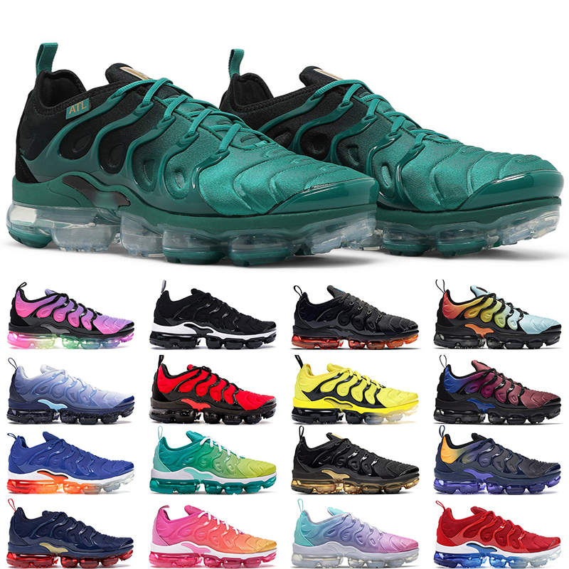 

2021 tn plus running shoes men women black blue triple white red be true lemon lime mens trainer, # 14