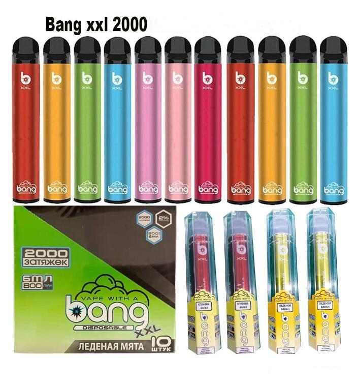 

Bang XXL E-cigarette Kits Disposable Device 800mAh mk gt Power Battery Prefilled 6ml Cartridge Pod 2000 Puffs XXtra Kit VS Bar Flow XTRA Plus XL