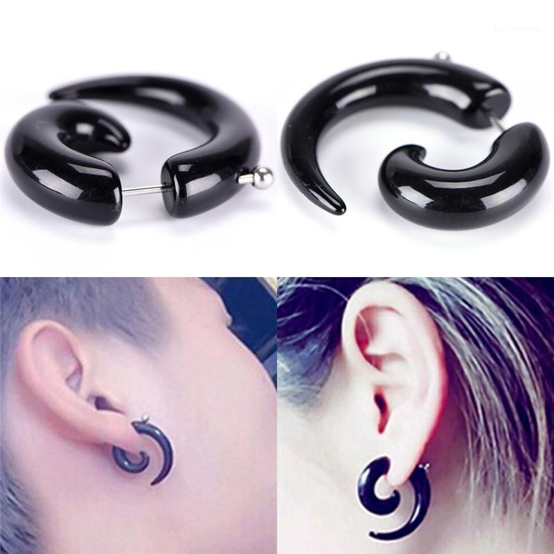 

Stud Personality Punk Acrylic Black Snail Shape Earrings For Men / Women Rock Party Jewelry, Golden;silver