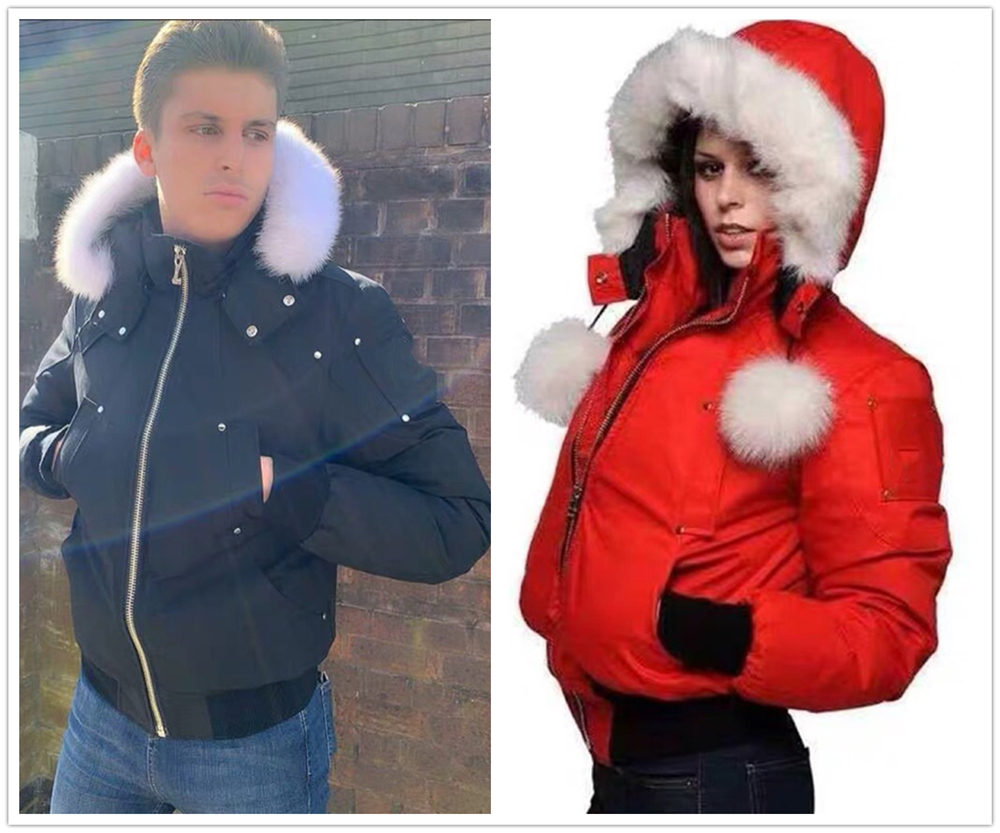 

Mens and womens winter outdoor leisure sports down jackets white duck windproof parker hooded warm real wolf fur fashion classic adventure designer coats jacket, Photo style and color