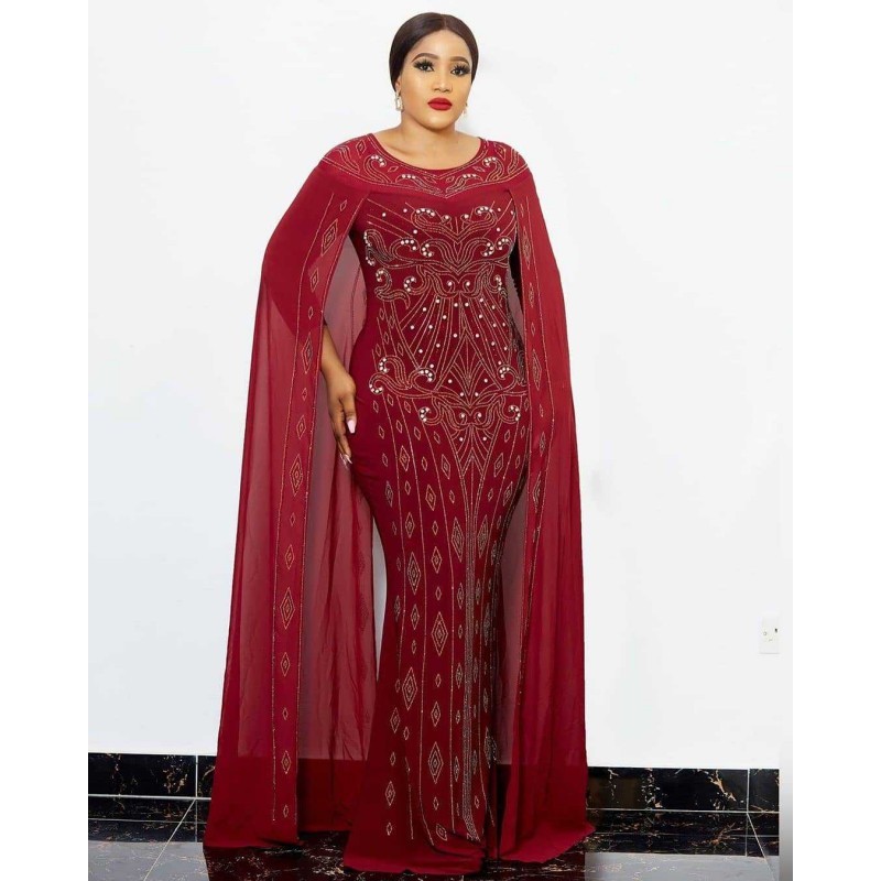 

Casual Dresses African es For Women Dashiki Long Maxi Spring Autumn Sleeves Ladies Clothing Fishtail Skirt 8C6N, Purple