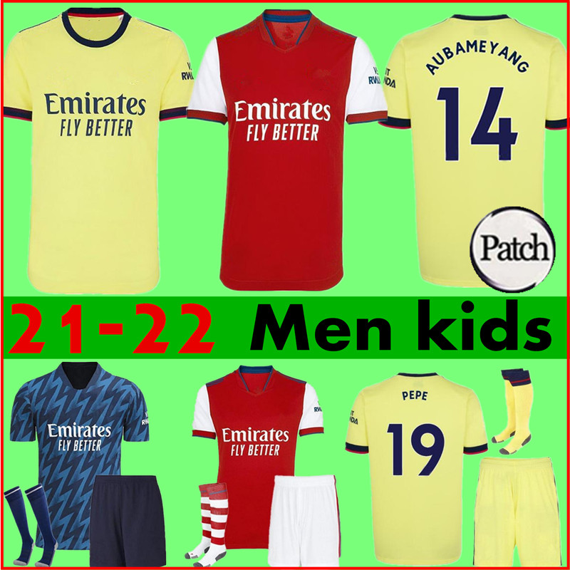 

Arsenal F.C. soccer jerseys ARS 21 22 gunners SAKA AUBAMEYANG ODEGAARD THOMAS PEPE TIERNEY WILLIAN SMITH ROWE 2021 2022 football shirt Men Kids kit sets uniform Wear, Colour 7