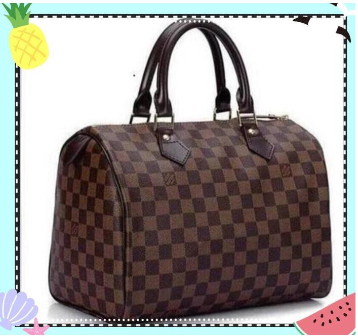 

famous beands LV LOUIS bag VITTON designers Women Speedy Leather Messenger Travel bag Fashion luxurys Crossbody bags Sho, Red;black