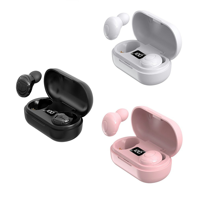 

T8 Bluetooth Earphones Wireless Headphones With Mic HIFI Stereo Earbuds LED Waterproof Sports Headset For iPone Samsung Xiaomi, White