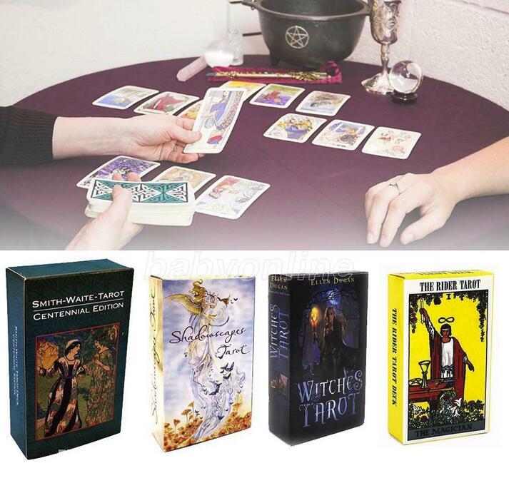 

Big Sale! 15 Styles Tarots Witch Rider Party Favor Smith Waite Shadowscapes Wild Tarot Deck Board Game Cards with Colorful Box English Version