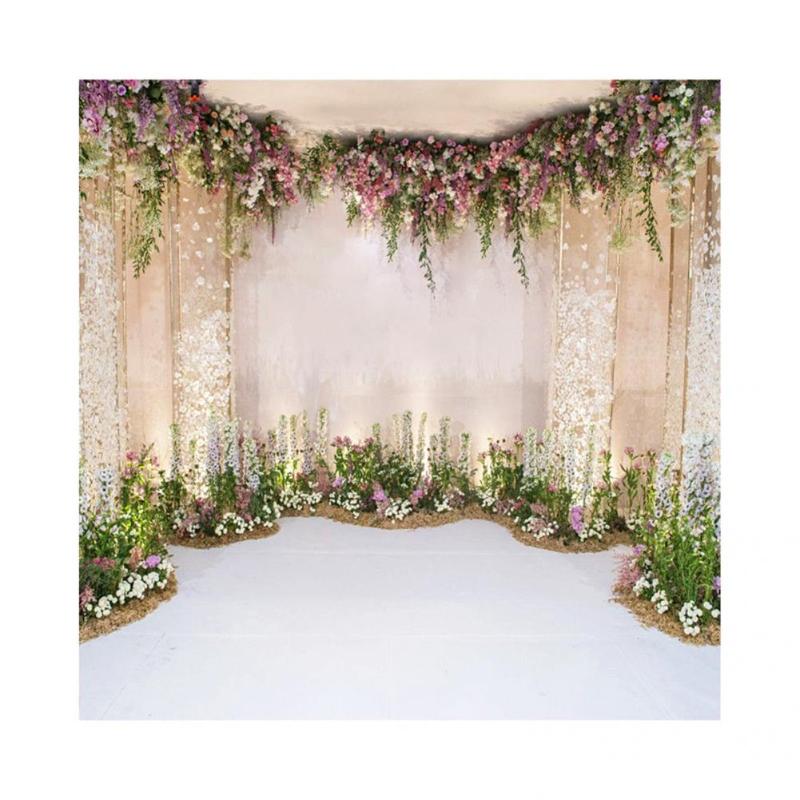 

Party Decoration Background Fabric Flower Wedding Backdrop Reliable Floral