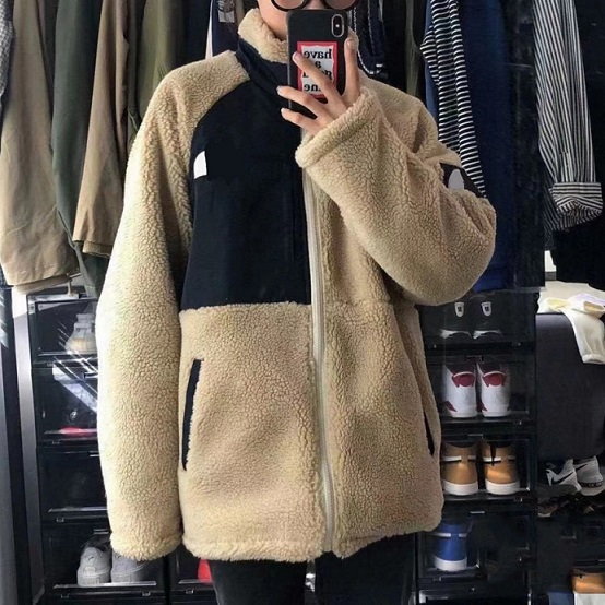 

Coat Tech Mens Women Fashion Plush Fleece Jackets Men Winter Rainbow Pattern Swaetshirt Youth Hight Quality Fur Sport Tops KAD9, Black2