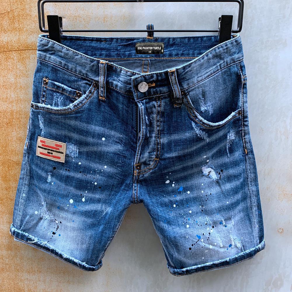 

DSQ D2 Jeans Men Jeans Mens Luxury DesignerJeans Skinny Ripped Cool Guy Causal Hole Denim Fashion Brand Fit Jeans Men Washed Pant 51 lCo, Blue