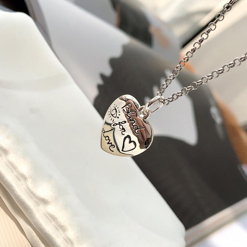 

100% Pure Silver Classic Fashion Elegant Love Pendant Necklace Girl Holiday Birthday Gift. Chains