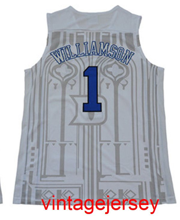 

Mens 5 R.J. RJ Barrett 1 Zion Williamson 2 Cameron Reddish College Basketball Jersey Size -XXL, 5 bule