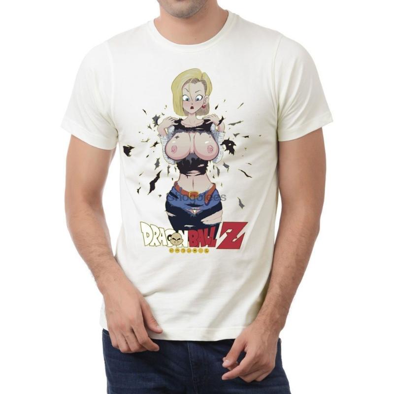 

Men's T-Shirts DBZ Android T Shirt White, White;black