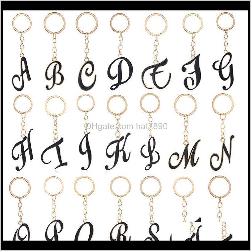 

Keychains Aessorieskimter 26 Letters Drip Keychain Personalized A-Z Name Keyfobs Fashion Capital English Alphabet Pendant Keyring Jewelry Ae
