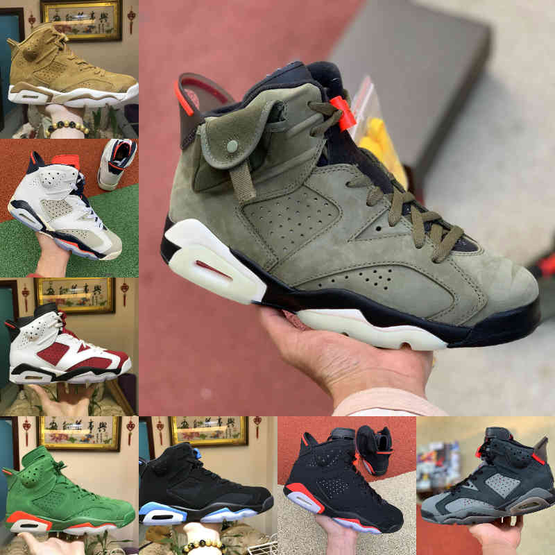 

2021 New Travis Hare 6 Mens Basketball Shoes Scotts Reflective 6s Tinker Black Infrared Carmine Oregon Mens Jumpman Trainers Sports Sneakers, B1001