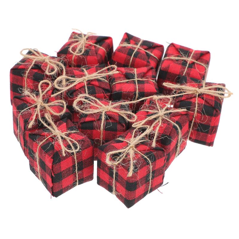 

Christmas Decorations 12Pcs Mini Gift Box Hanging Pendant Foams Decoration