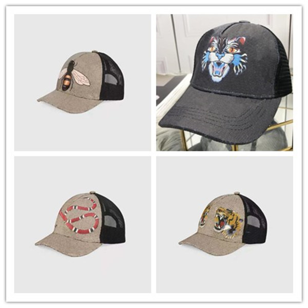 

Wholesale snake tiger bee wolf fox cat canvas featuring men baseball cap fashion women sun hat bucket HHH, 1 tiger black