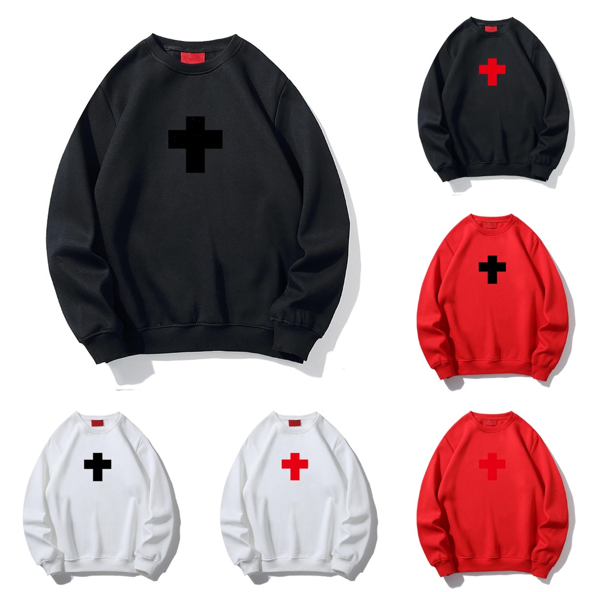 

Luxurys Designers Men's Hoodies crew neck sweater Fashion Men Hoodie Round neck Long Sleeve Hooded Pullover Clothes Sweatshirts, Black