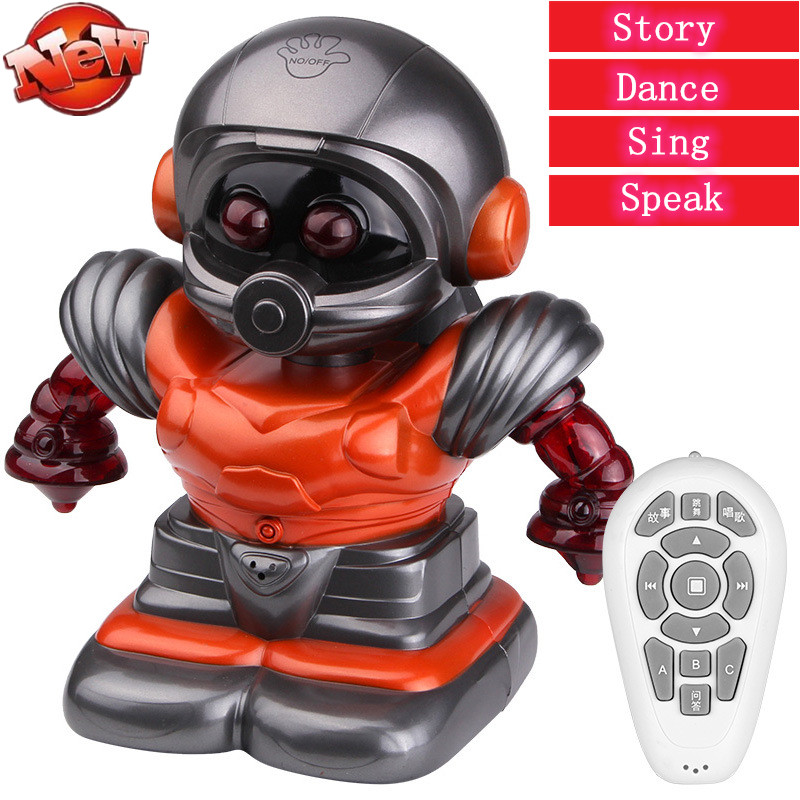 

Kid early Educational Toy childhood toys Intelligent smart remote control robot With Story Music Singing Dancing Speaking robot, Burgundy