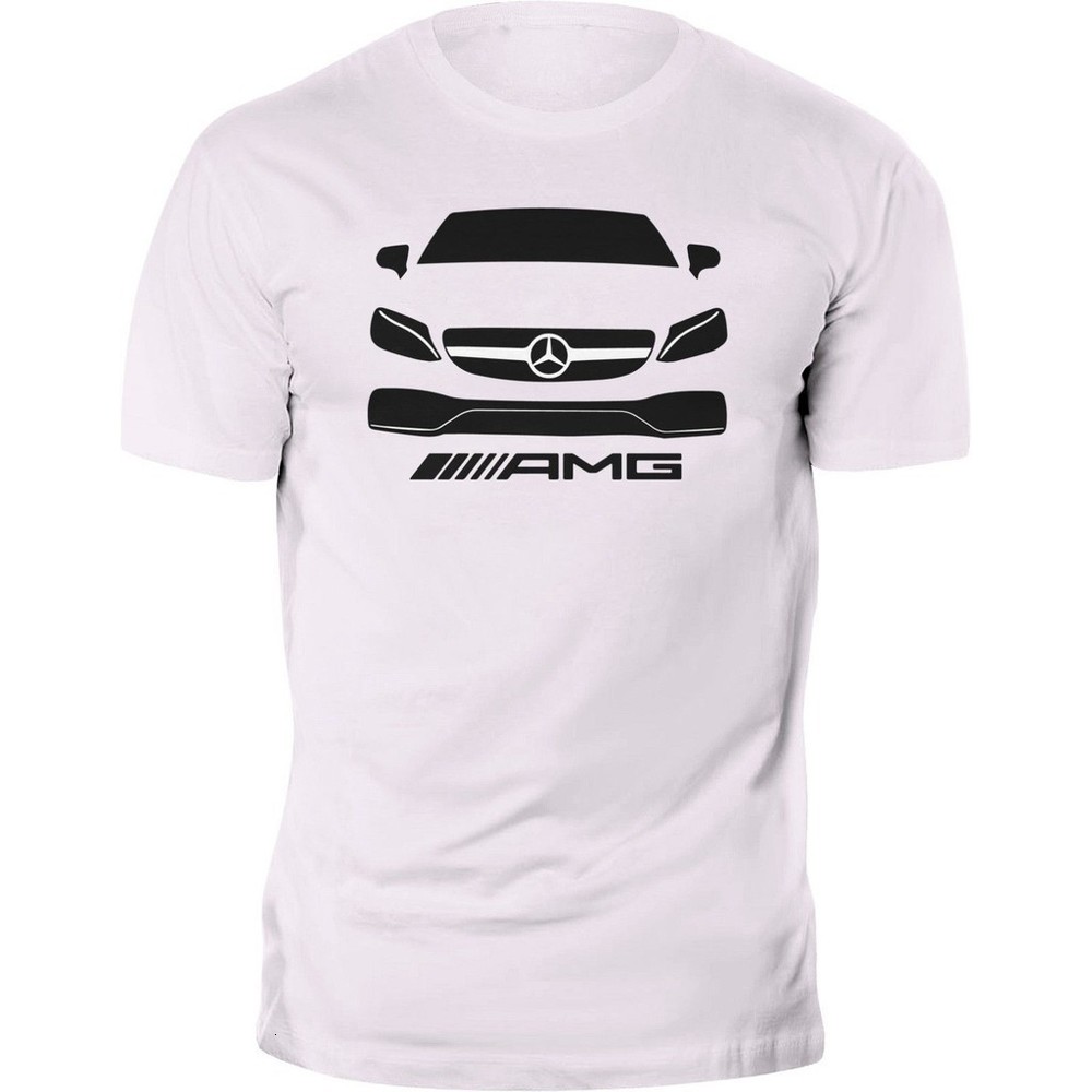 

t shirt Mercedes Benz W205 Amg Around the neck Cato Men T-shirt Cool Fashion, White;black