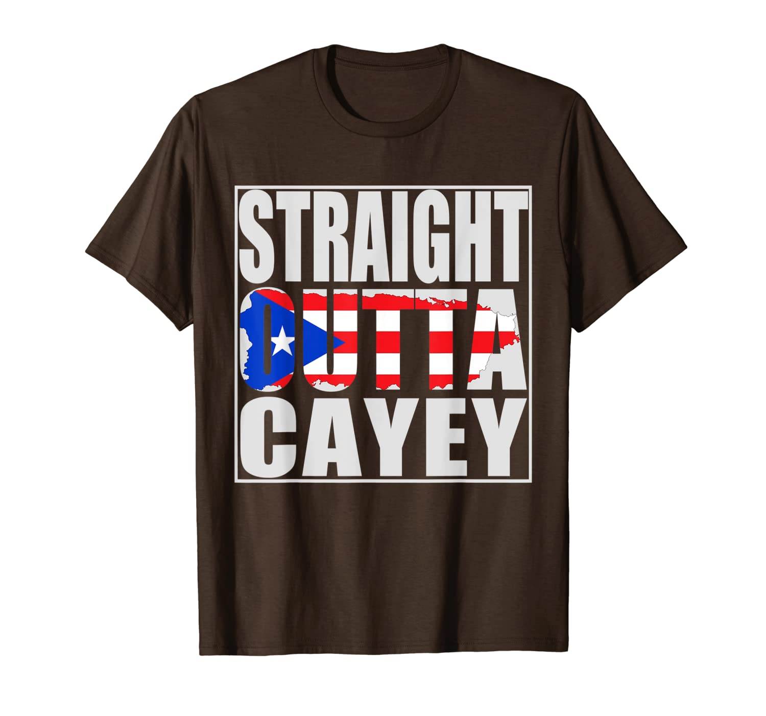 

straight outta cayey puerto rico t-shirt, White;black