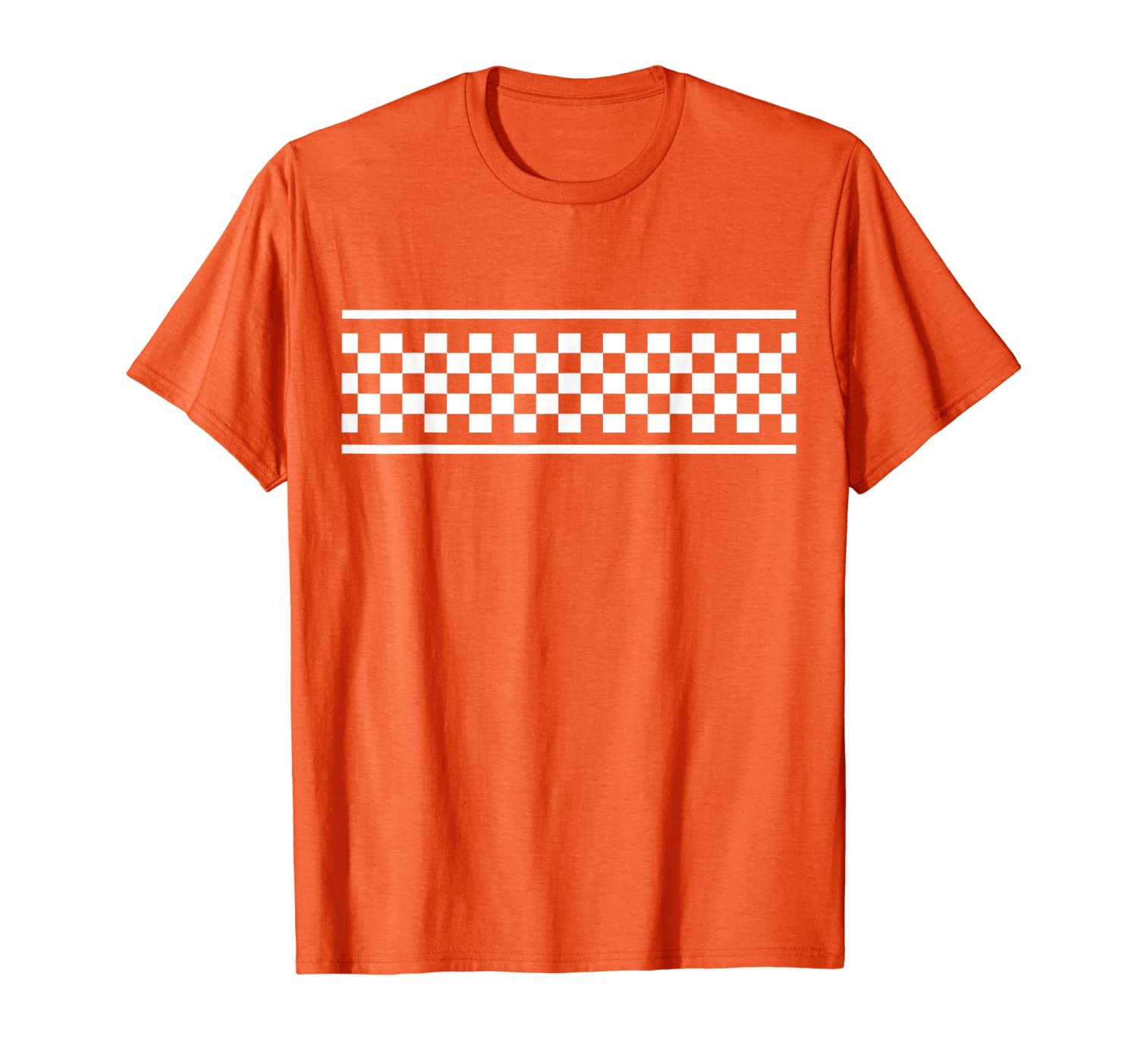 

White Checker Pattern Checkerboard Skater Surfer Style Teens T-Shirt, White;black