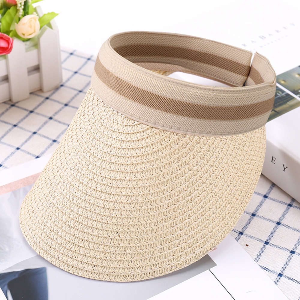 

children's straw top hat Korean boys and girls sun parent child baby duck tongue, Yellow