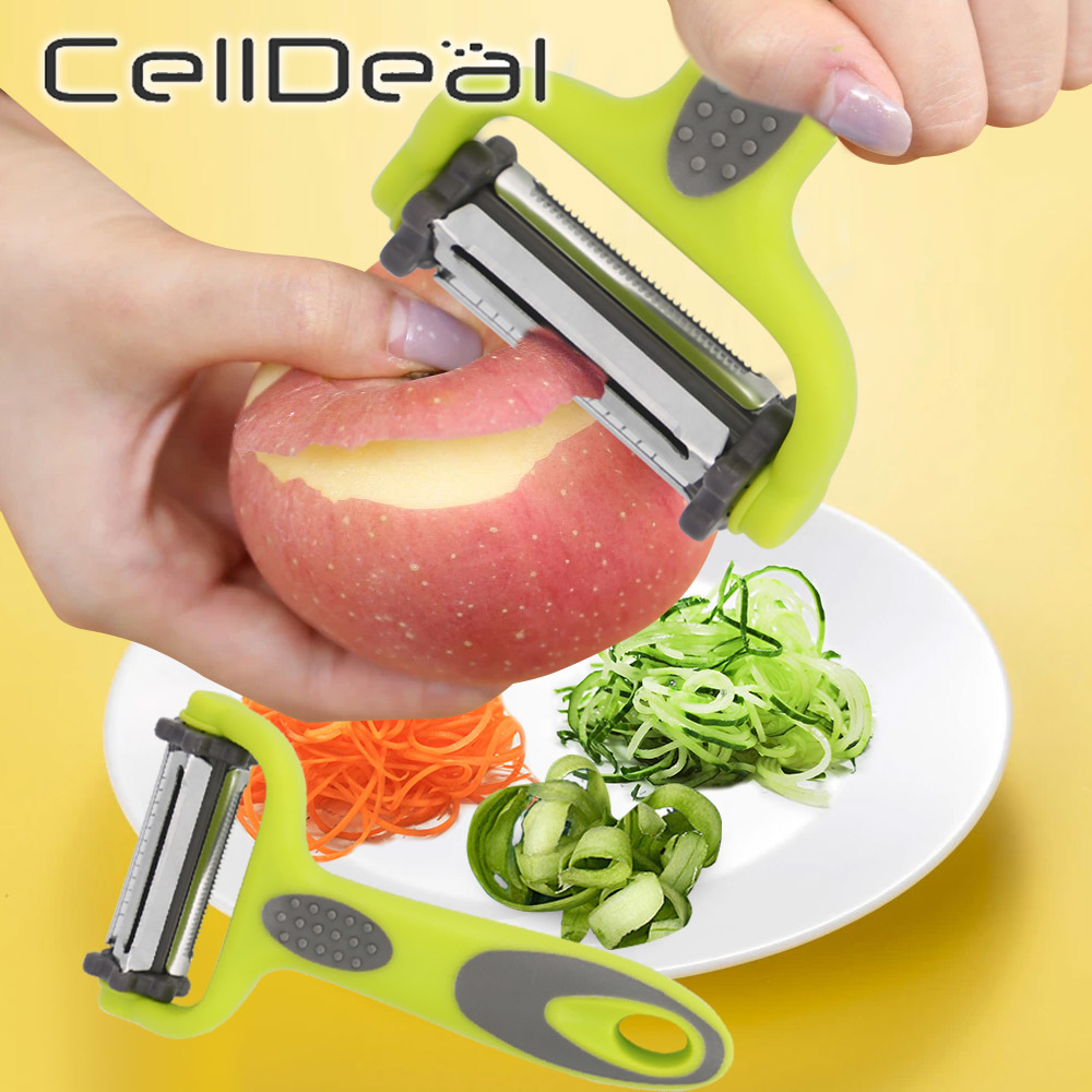 

3 In 1 Vegetables Peeler with Knife Sleeve Fruit Stainless Steel Knife Cabbage Graters Salad Potato Slicer Kitchen Accessories