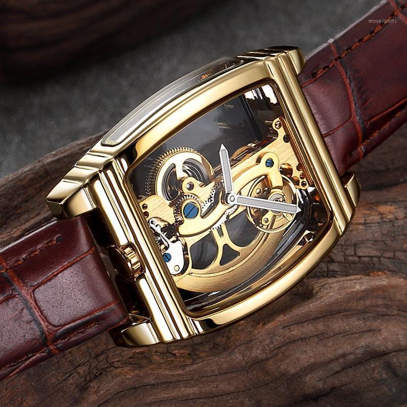 

Fashion Luxury Gold Transparent Watch Men Watches Tourbillon Automatic Mechanical Montre Homme Relogio Masculino Wristwatches, Black silver