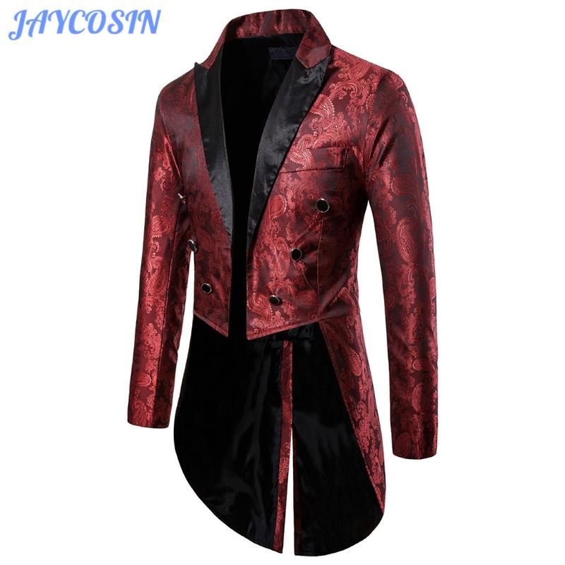 

Men' Suits & Blazers JAYCOSIN Suit Men 2021 Solid Long Sleeve Tailcoat Jackets Coats Winter Fashion Goth Steampunk Praty Lapel Clothes Coat, Black