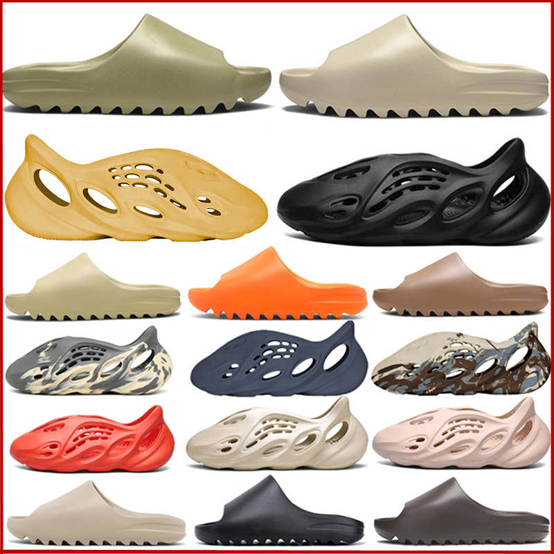 

2021 foam runner Shoes Sand Mineral Blue Slides Pure Resin MXT Moon Grey Ochre MX Cream Clay Ararat Bone Enflame Orange Core Soot slippers men women sneakers Outdoor, Colour 1