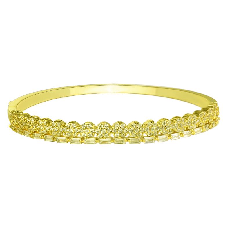 

Bangle Bangles For Women With Small Flower Baguette Diamonds Natural Stones Fashion African Jewelry Dubai Accessory Bracelets