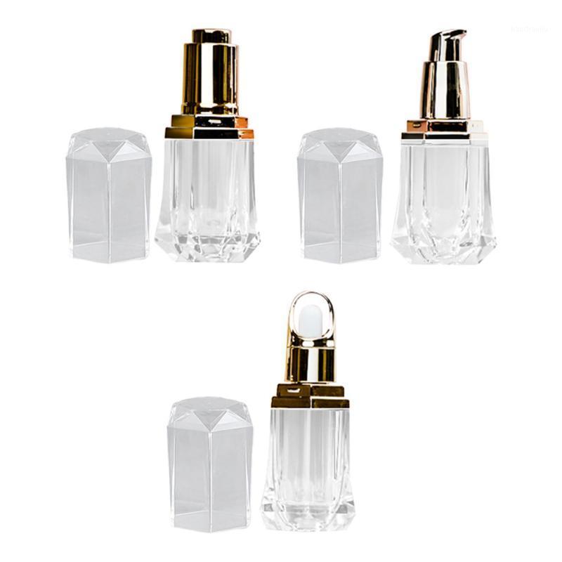 

Storage Bottles & Jars 3pcs Convenient Pressing Sub Essential Oil Containers