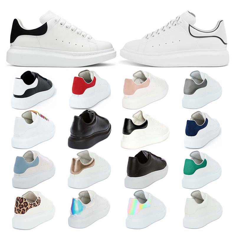 

Mens Casual Shoes Luxurys designer Platform sneakers Reflective white leather Black suede women Pink purple Beige Bule fashion comfortable flat size 36-45, 20