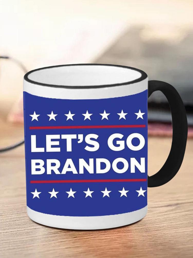 

Decorative Flowers & Wreaths 350ml Mug Let's Go Brandon Arch Printing Ceramic Coffee Cup Unique Gift Durable And Good In Quality, Purple