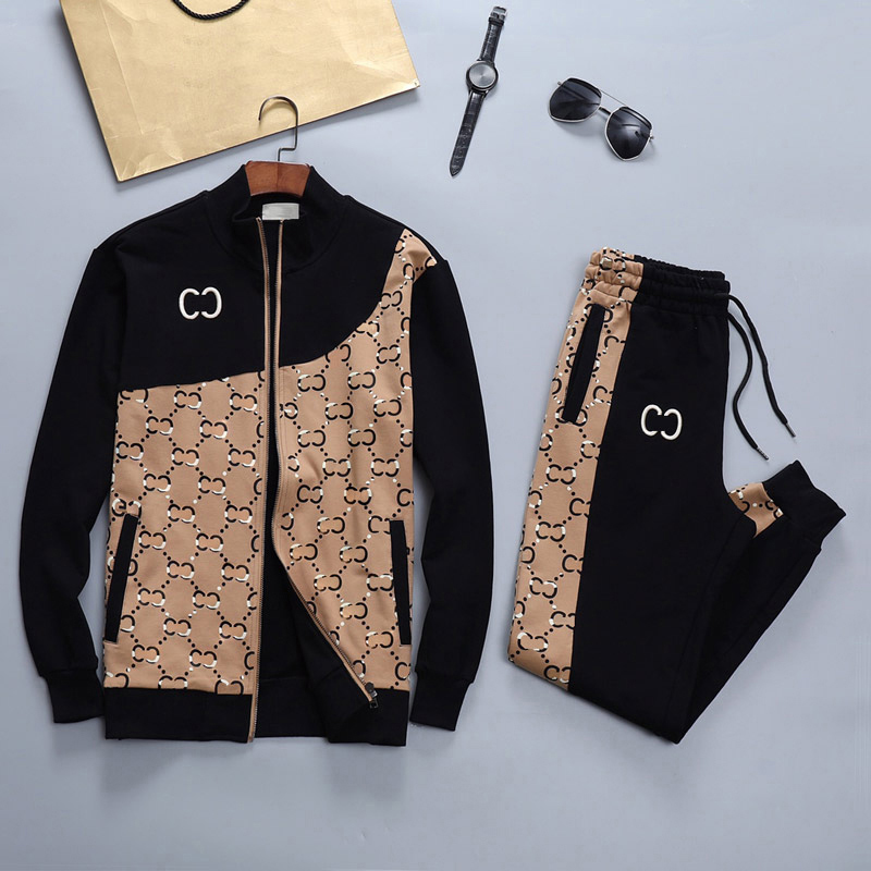 

Mens Tracksuit Sweat Suits Sports Fashion Men Hoodies Jackets Casual Tracksuits Jogger Jacket Pants Sets Sporting Suit Size -XXXL, Gray