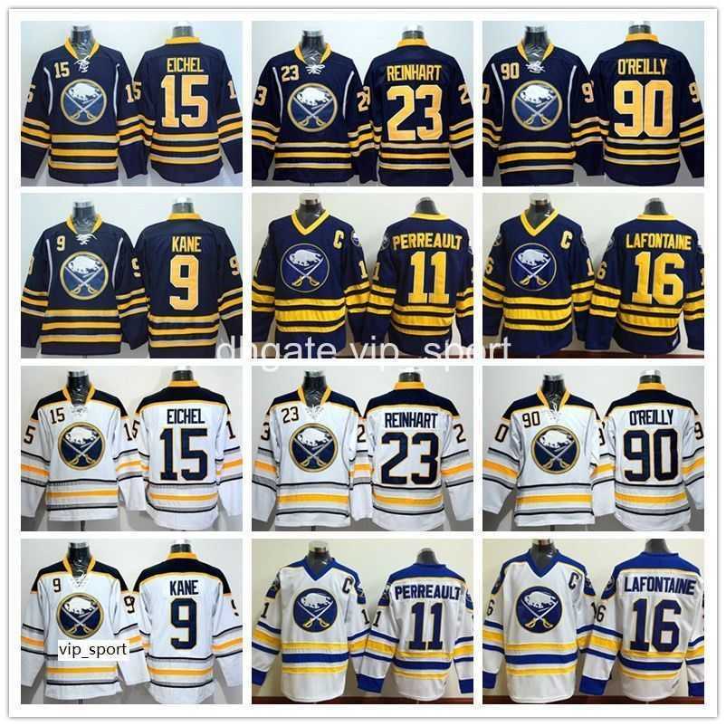 

Ice Hockey Buffalo Sabres Jerseys 15 Jack Eichel 90 Ryan O'Reilly 9 Evander Kane Sam Reinhart 11 Gilbert Perreault 16 Pat LaFontaine, 15 white